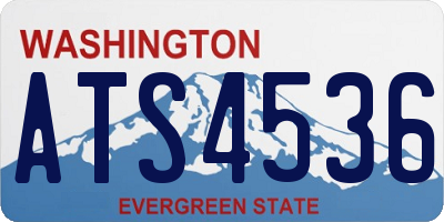 WA license plate ATS4536