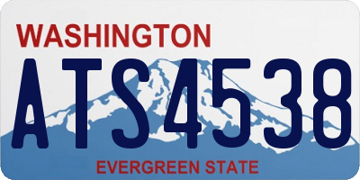 WA license plate ATS4538