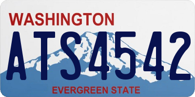 WA license plate ATS4542
