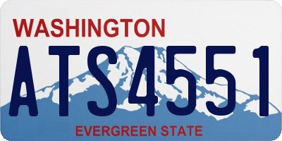 WA license plate ATS4551