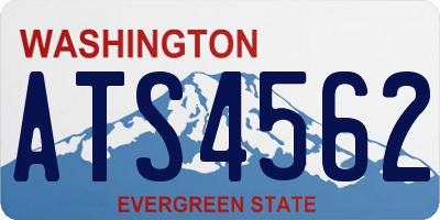 WA license plate ATS4562