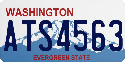 WA license plate ATS4563