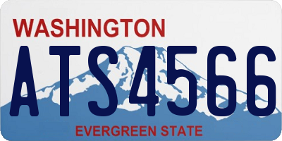 WA license plate ATS4566