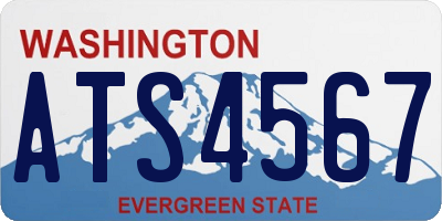 WA license plate ATS4567