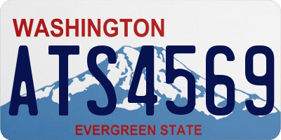 WA license plate ATS4569