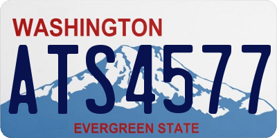 WA license plate ATS4577