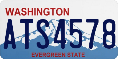 WA license plate ATS4578