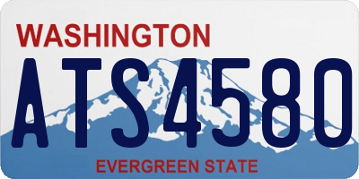 WA license plate ATS4580