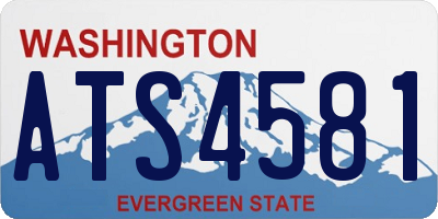 WA license plate ATS4581