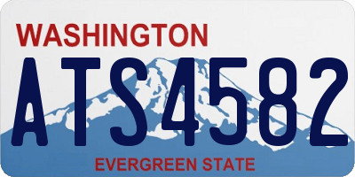 WA license plate ATS4582