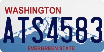 WA license plate ATS4583