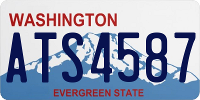 WA license plate ATS4587