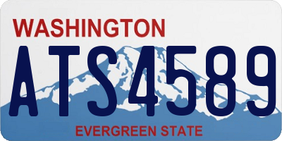 WA license plate ATS4589
