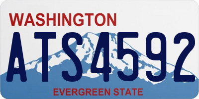 WA license plate ATS4592
