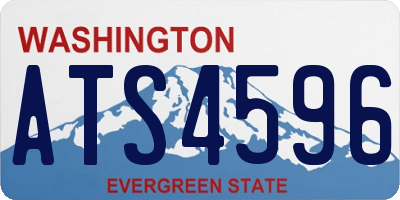 WA license plate ATS4596
