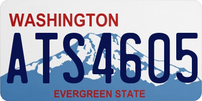 WA license plate ATS4605