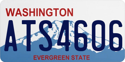 WA license plate ATS4606