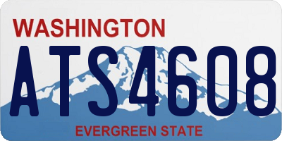 WA license plate ATS4608
