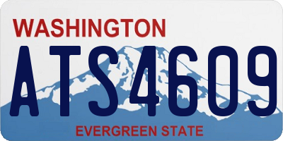 WA license plate ATS4609