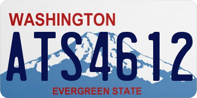 WA license plate ATS4612