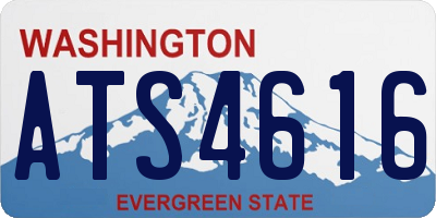 WA license plate ATS4616