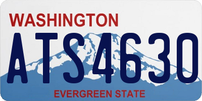 WA license plate ATS4630