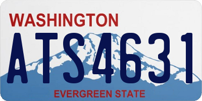 WA license plate ATS4631