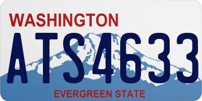 WA license plate ATS4633