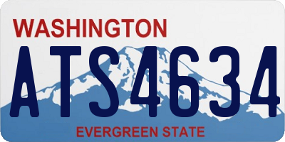 WA license plate ATS4634