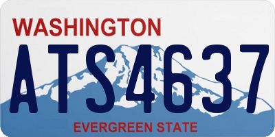 WA license plate ATS4637