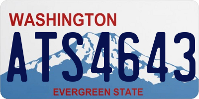 WA license plate ATS4643