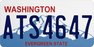 WA license plate ATS4647