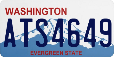WA license plate ATS4649