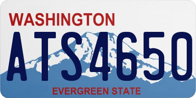 WA license plate ATS4650
