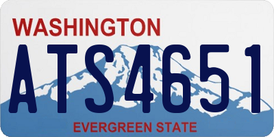 WA license plate ATS4651