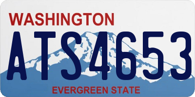 WA license plate ATS4653