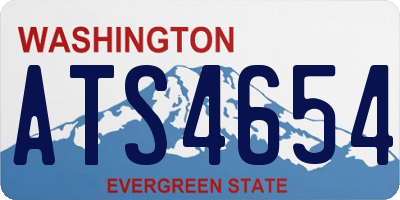 WA license plate ATS4654