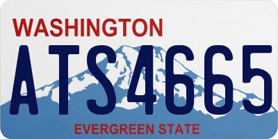 WA license plate ATS4665