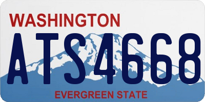 WA license plate ATS4668