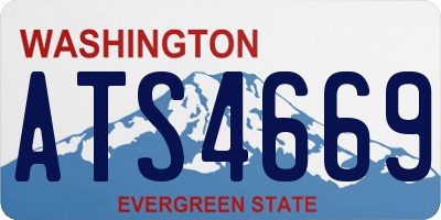 WA license plate ATS4669