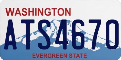 WA license plate ATS4670