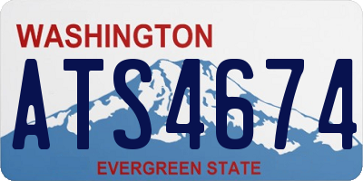 WA license plate ATS4674