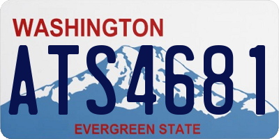 WA license plate ATS4681