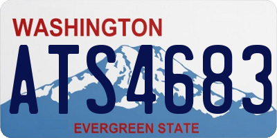 WA license plate ATS4683