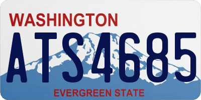 WA license plate ATS4685
