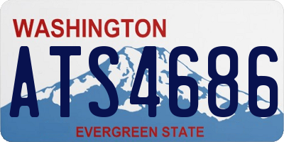 WA license plate ATS4686