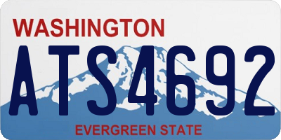 WA license plate ATS4692