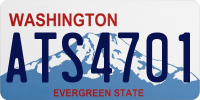 WA license plate ATS4701