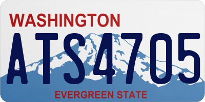 WA license plate ATS4705