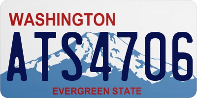 WA license plate ATS4706